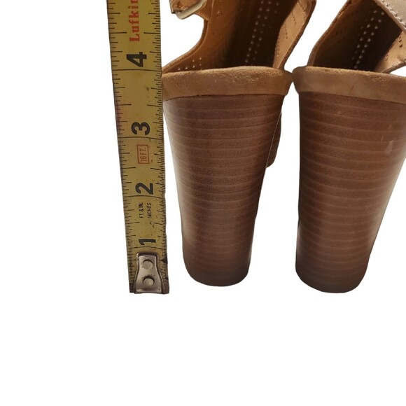 Tahari Margaret 2 Women's Open Toe Booties Heels Leather Tan Nude Size 9 - Picture 6 of 6